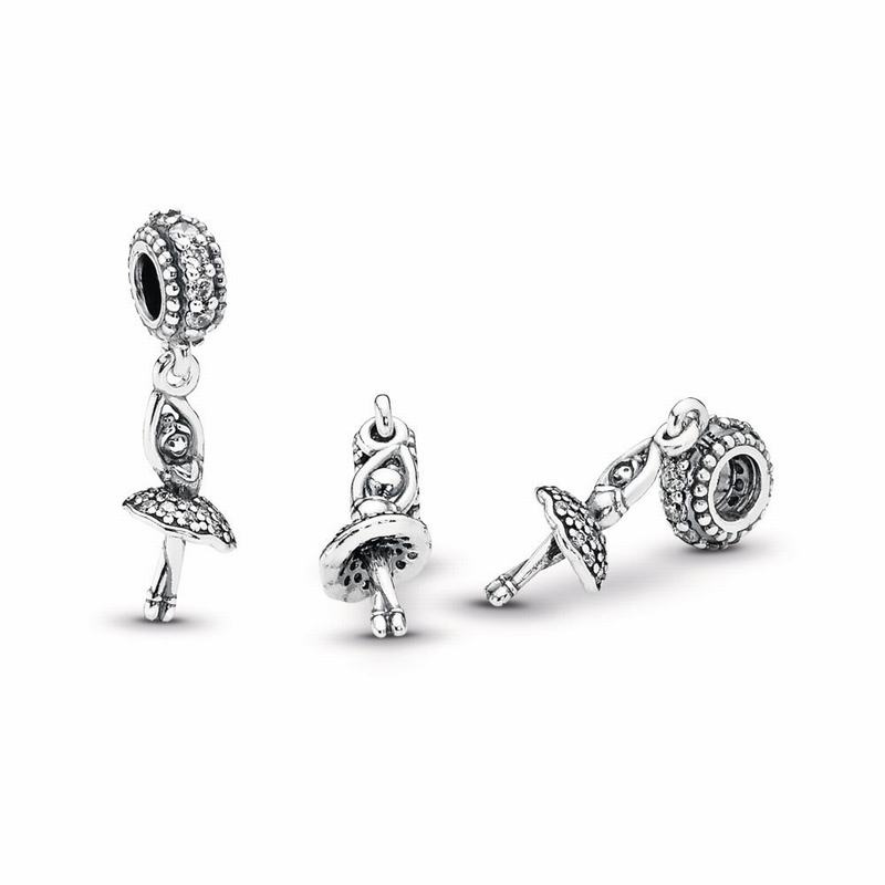 Pandora Ballerina Dangle Charm - Sterling Silver/Cubic Zirconia - Canada | VF9307HY